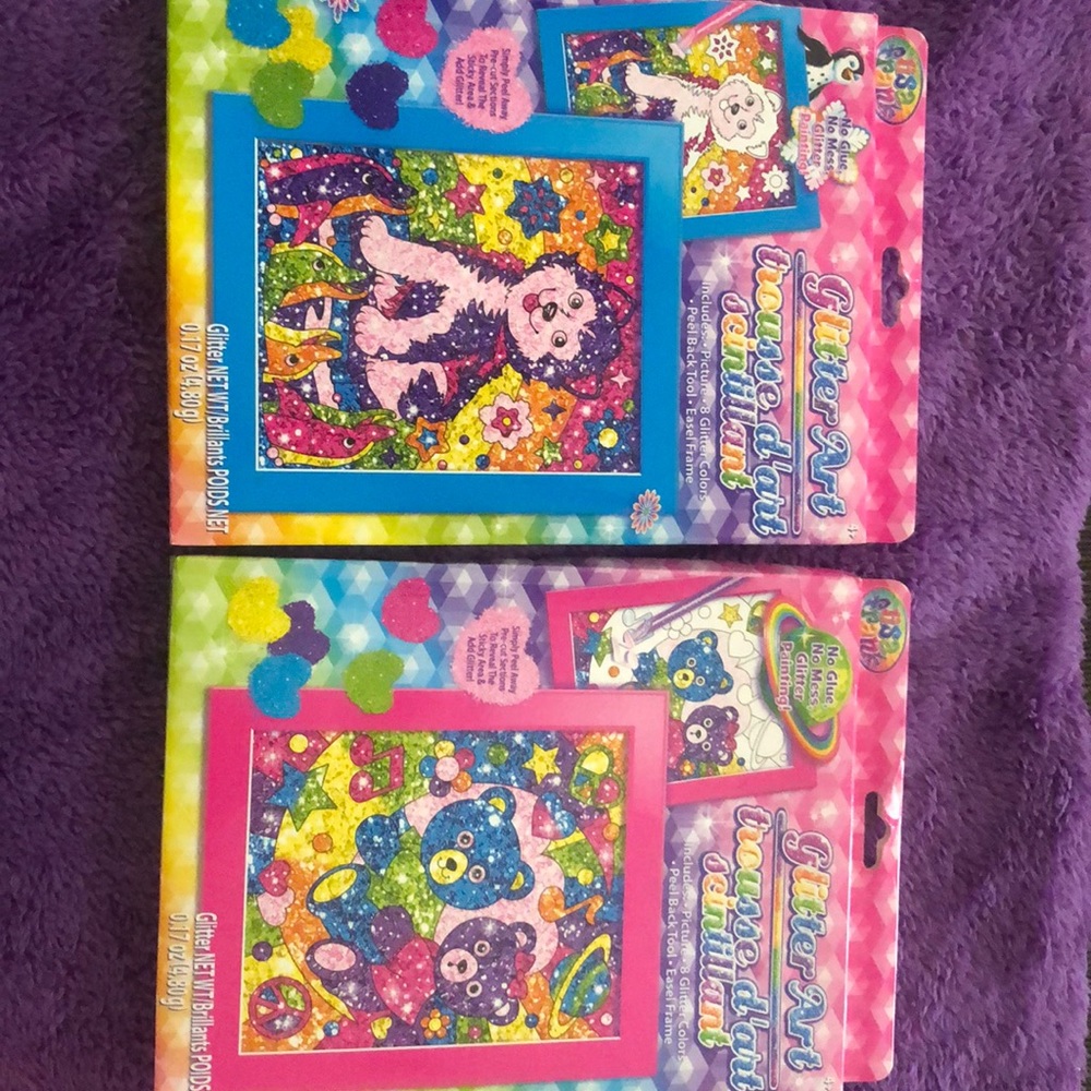 Lisa Frank glitter art